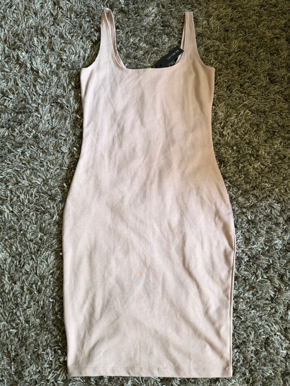 Cotton On Blush Pink Sleeveless Midi Bodycon Dress